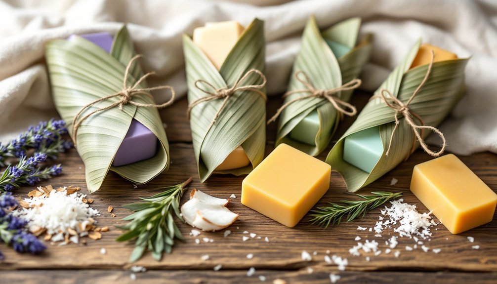 artisanal soap palm wraps