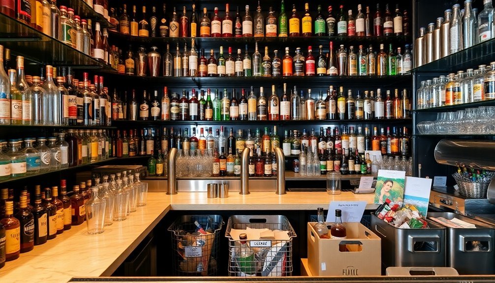 bar space limitations evident