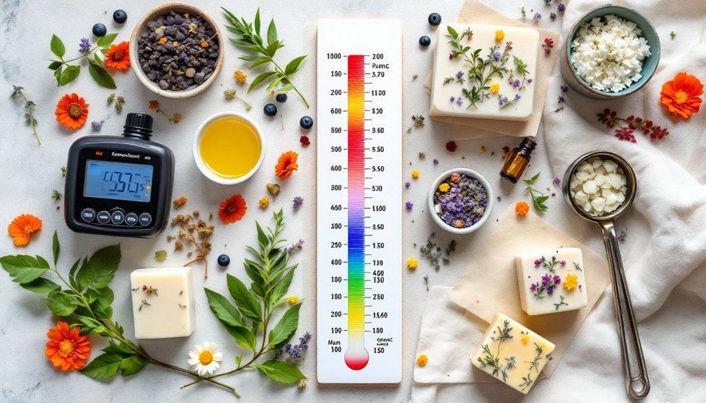 botanical soap temperature guide