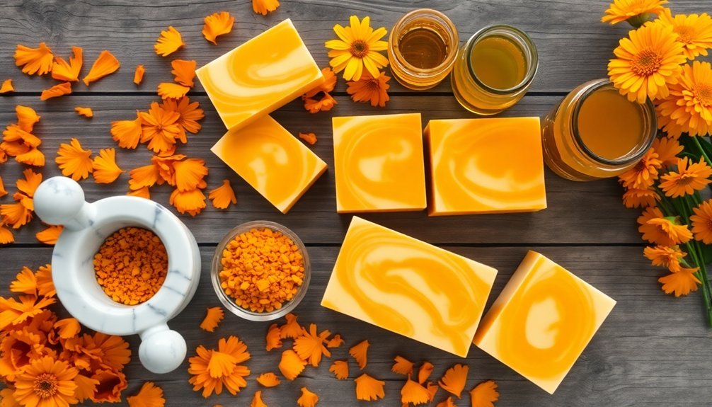 calendula infused soap creation