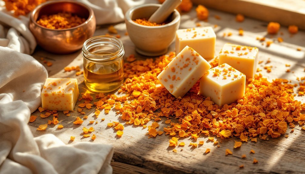 calendula petals enhance soapmaking