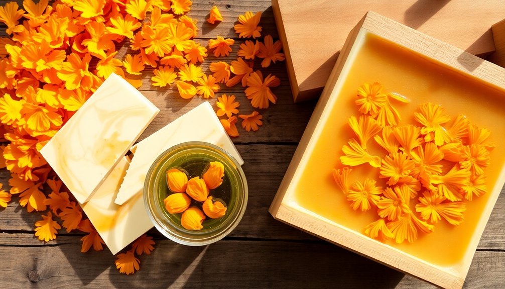 calendula petals enhance soapmaking