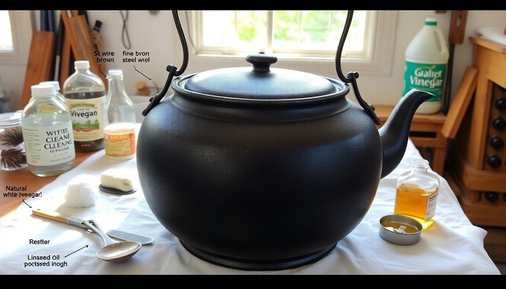 cleaning historic kettles grease