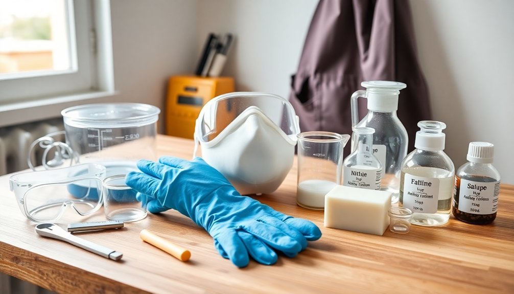 essential soap making safety gear
