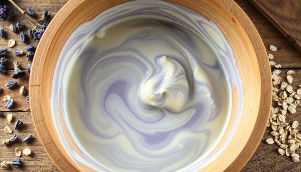 hand blending soap textures