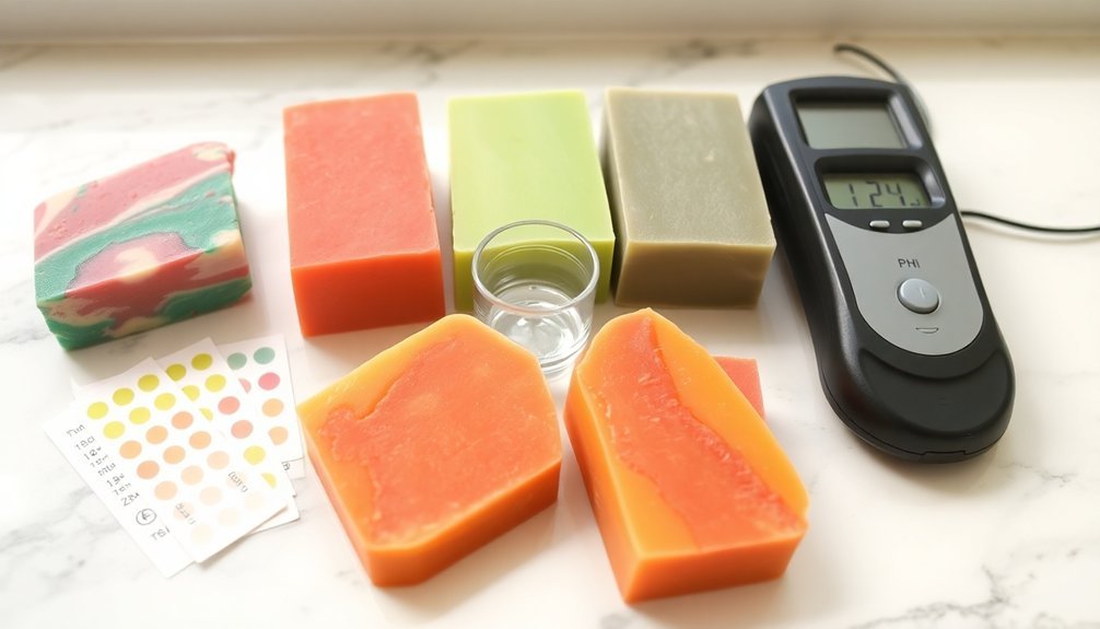 handcrafted soap ph testing