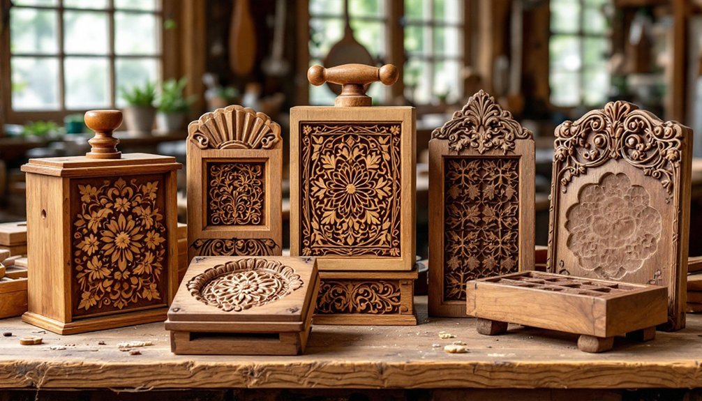 handcrafted wooden mold guide