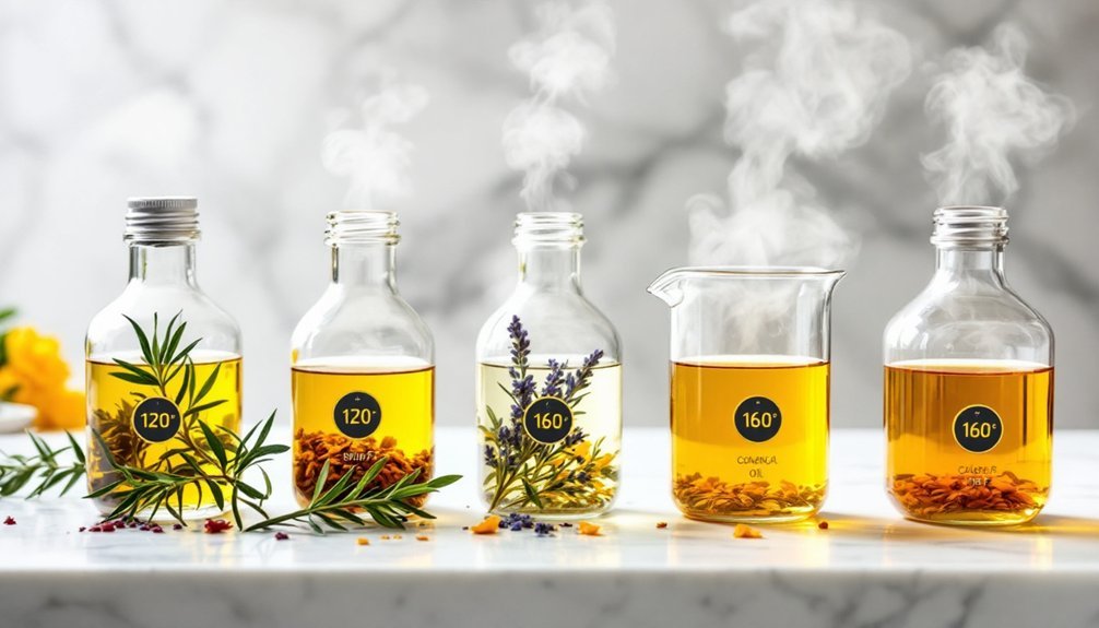 herbal soap oil temperatures