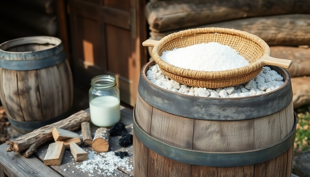 historical lye making precautions