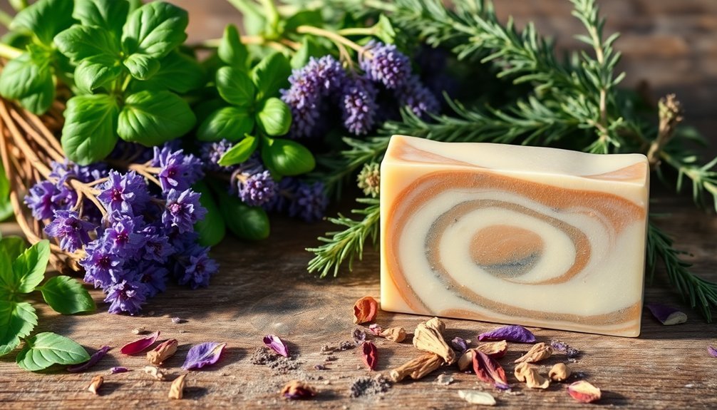 homemade bars with herbs