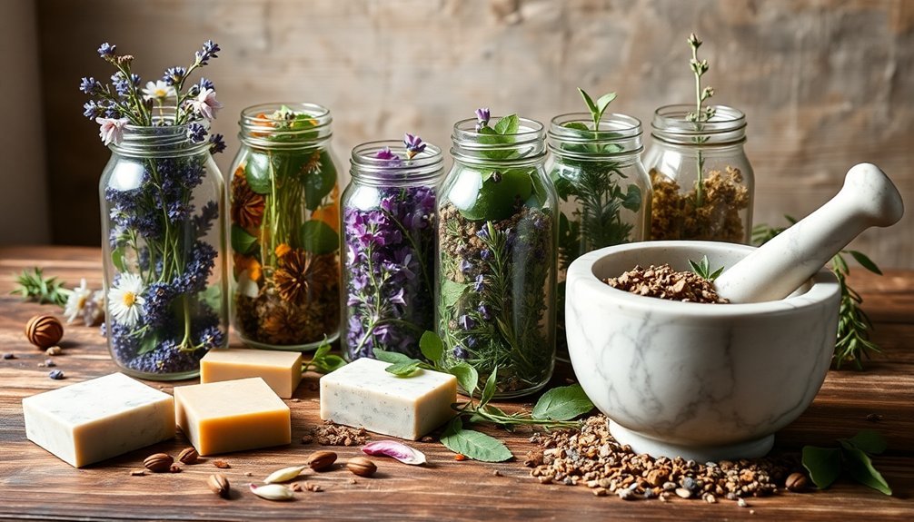 homemade bars with herbs