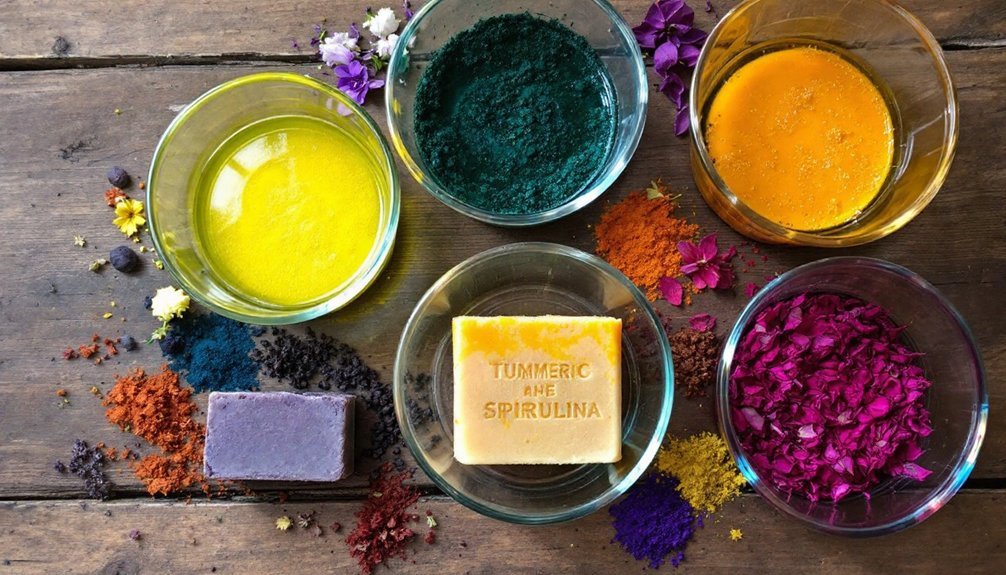 homemade vibrant soap colors