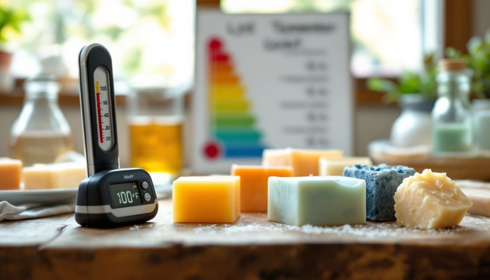 ideal lye soap temperatures