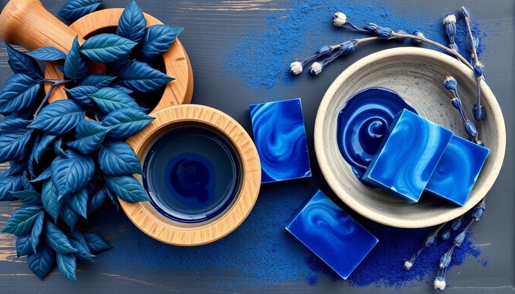 indigo plant produces blue