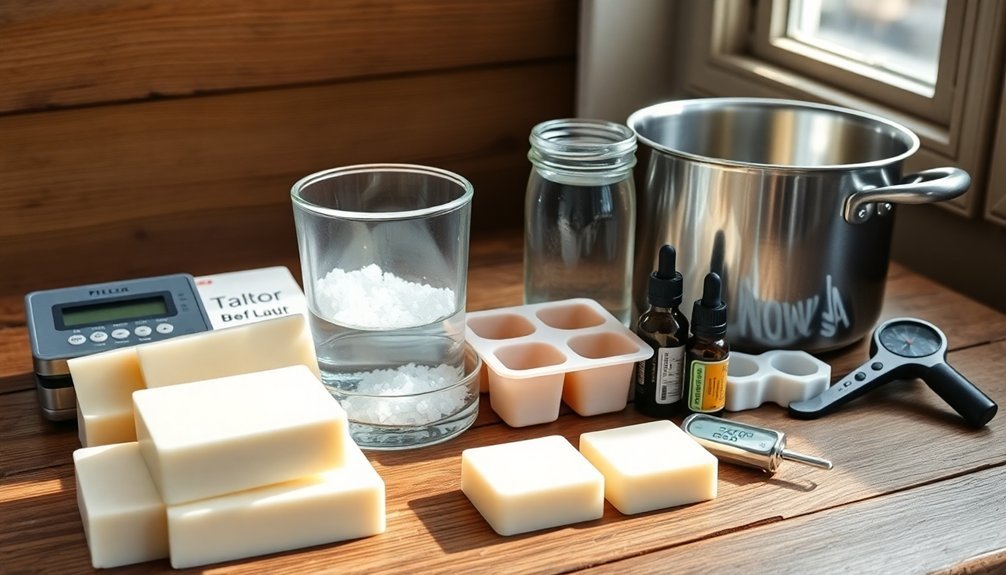 ingredients and equipment setup