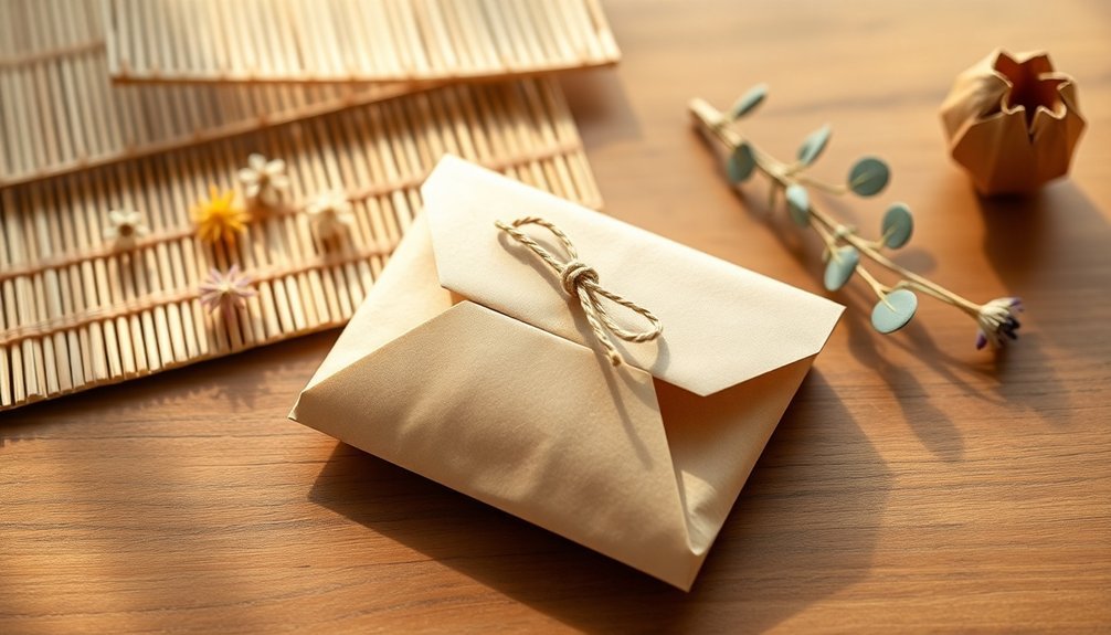 japanese inspired origami envelope