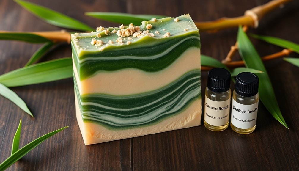 layered bamboo soap blend