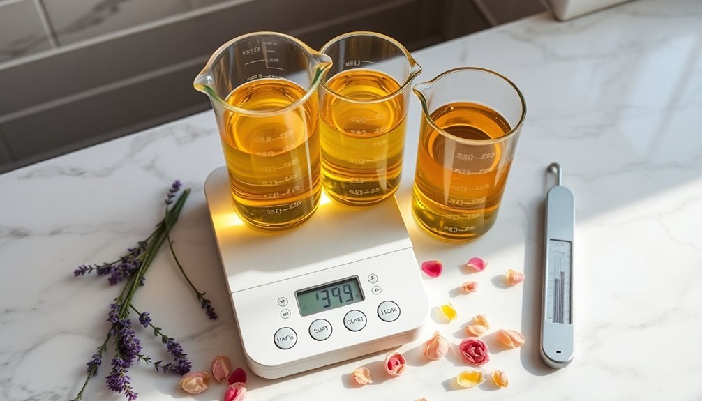 lye and oil measurement