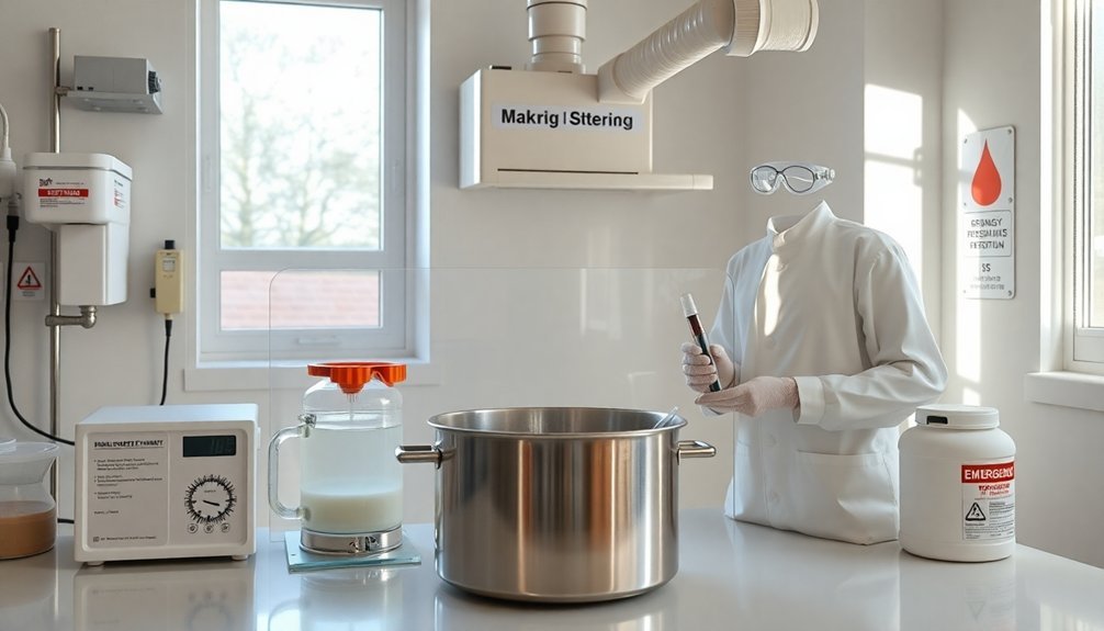 lye solution mixing safety