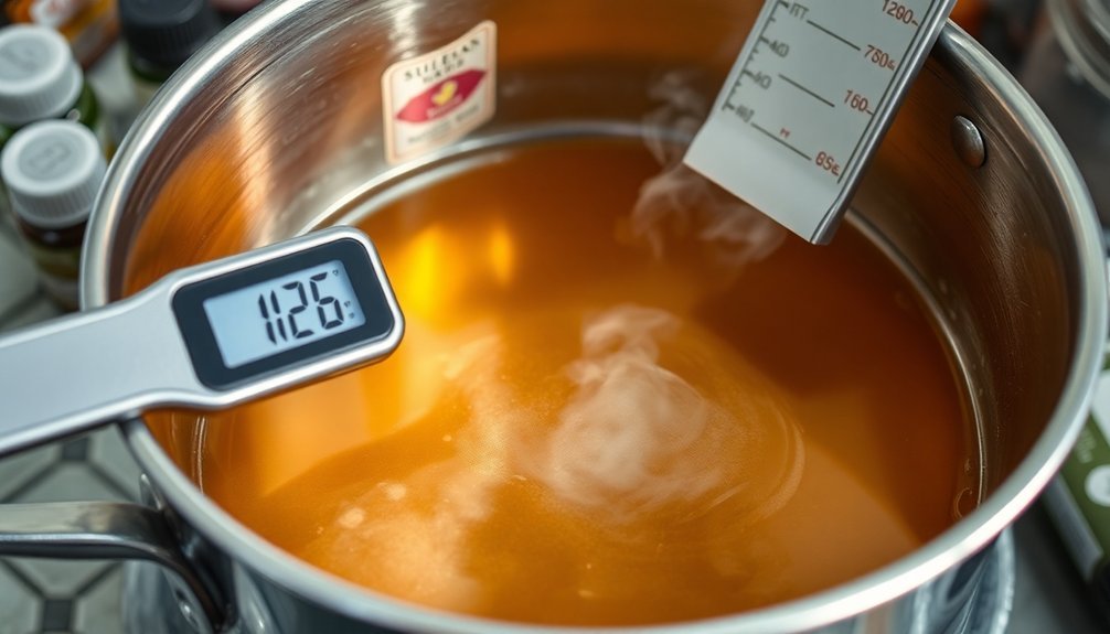 optimal soap oil temperature
