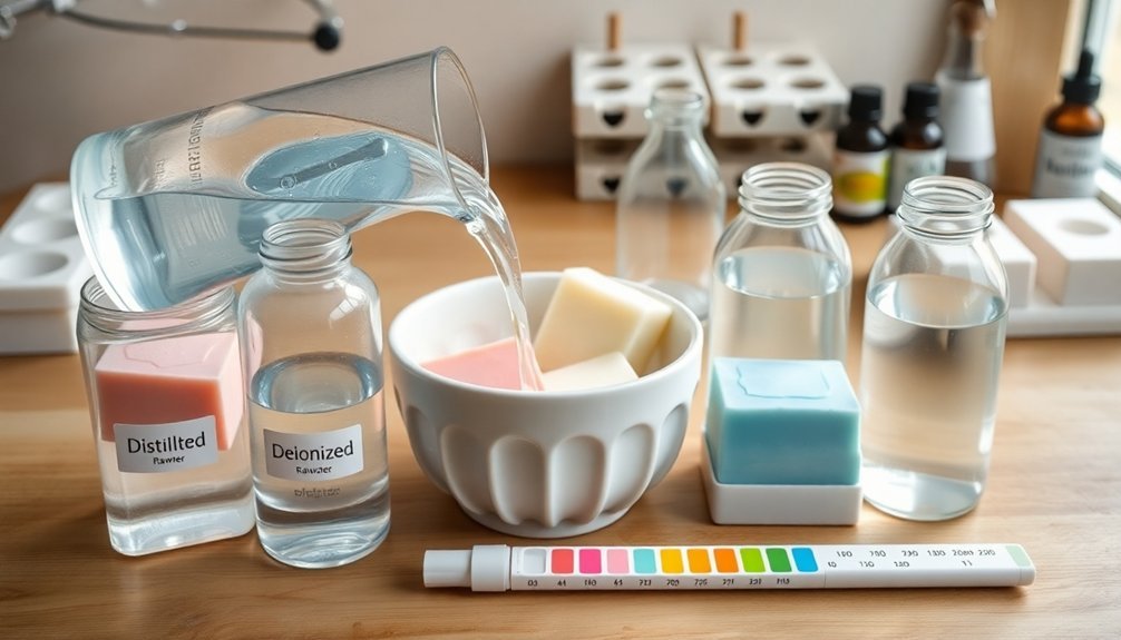 optimal water types soapmaking