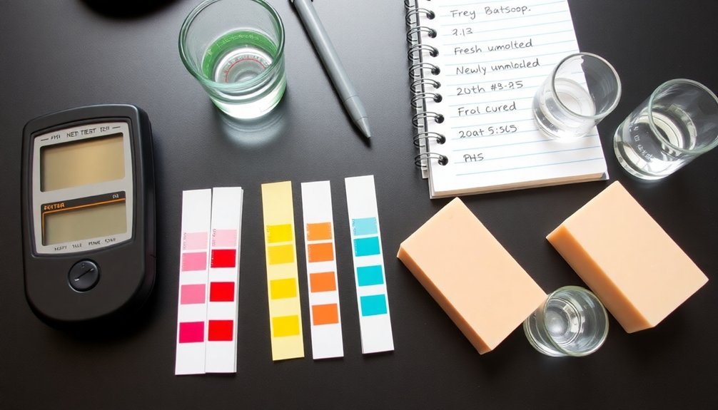 ph testing during soap making