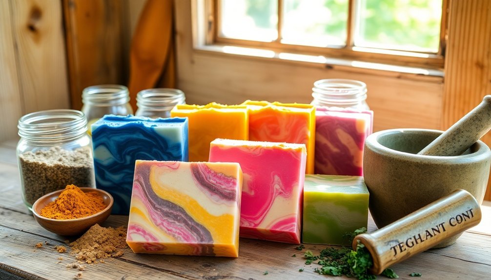 plant pigments in soap