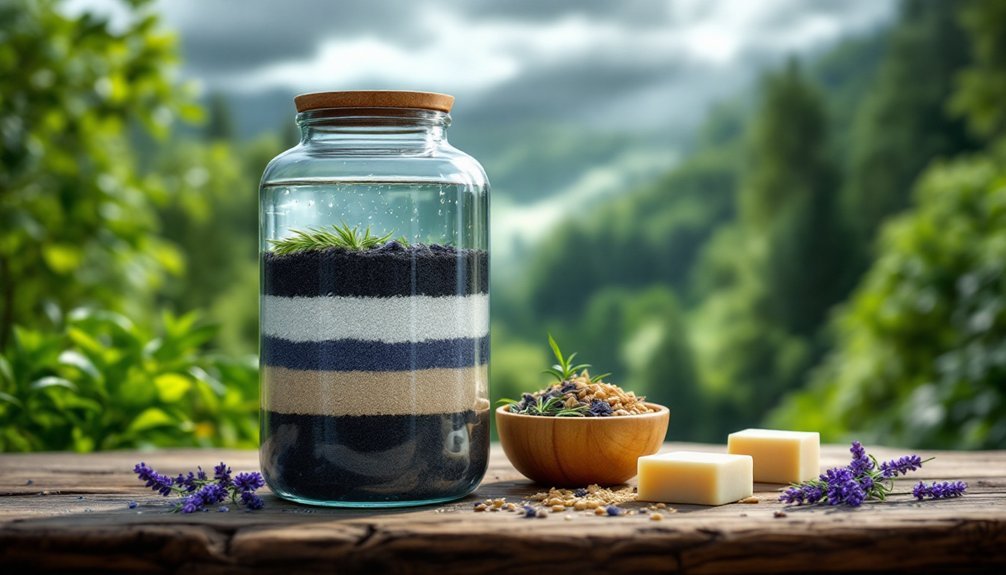 rainwater purification techniques for soap