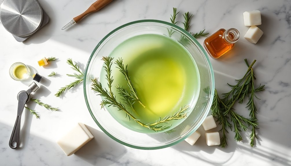 rosemary infused water preparation
