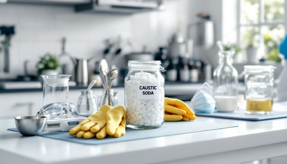 safe handling of caustic
