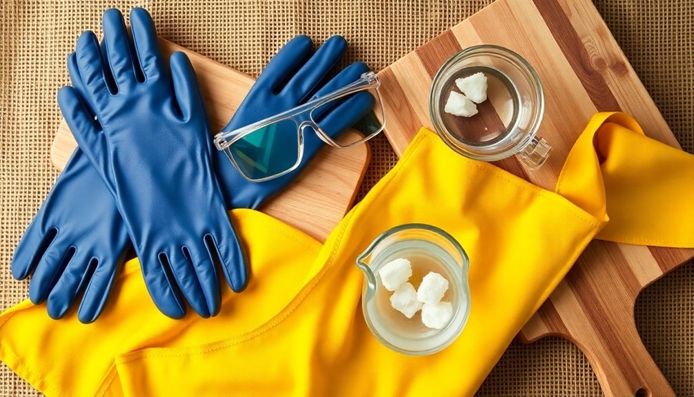safety gear for soap making