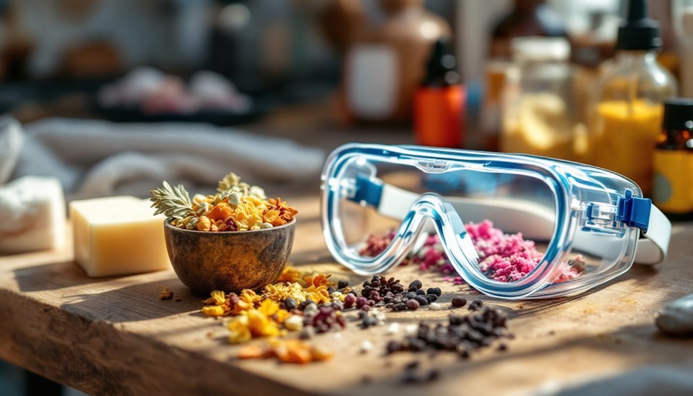 safety goggles for soap making