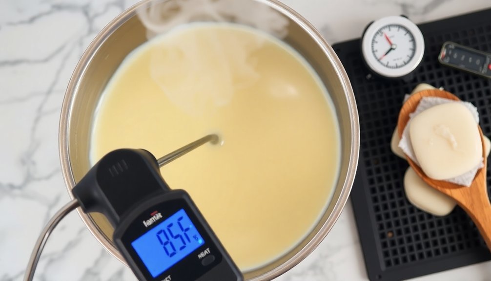 saponification heat consistency monitoring