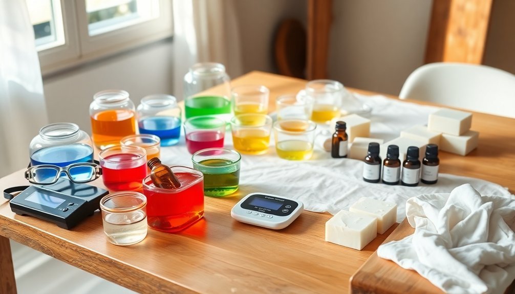 soap making workspace setup