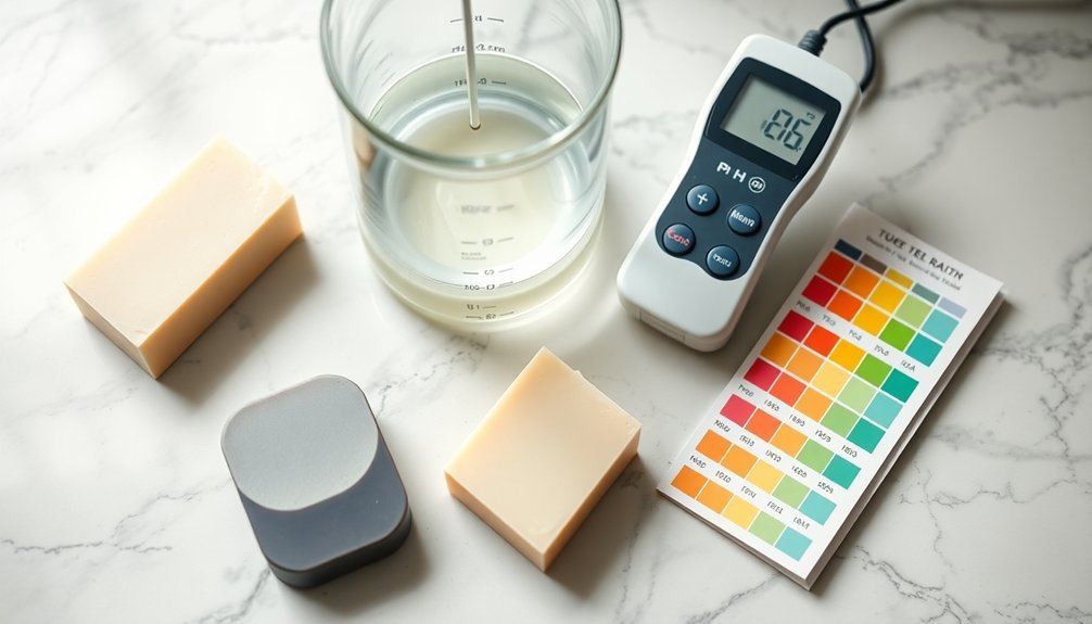 soap solution ph testing