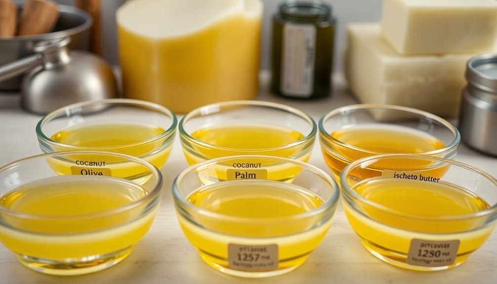 soapmaking oils melting points