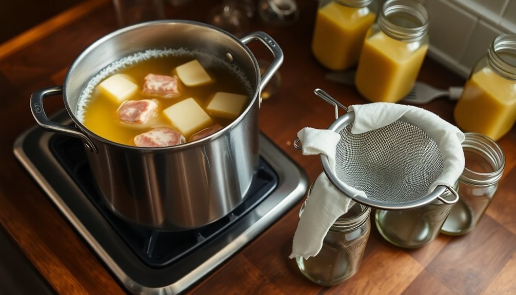 stovetop wet rendering method