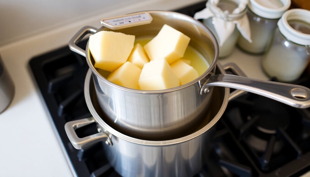 tallow processing using double boiler