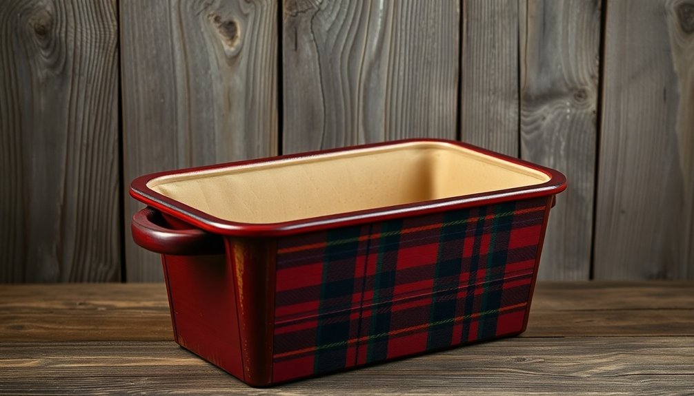 tartan pattern loaf mold liner