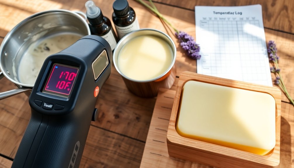 tracking soap temperature changes