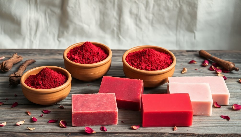 vibrant red and pink