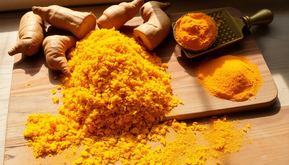 vibrant yellow turmeric root