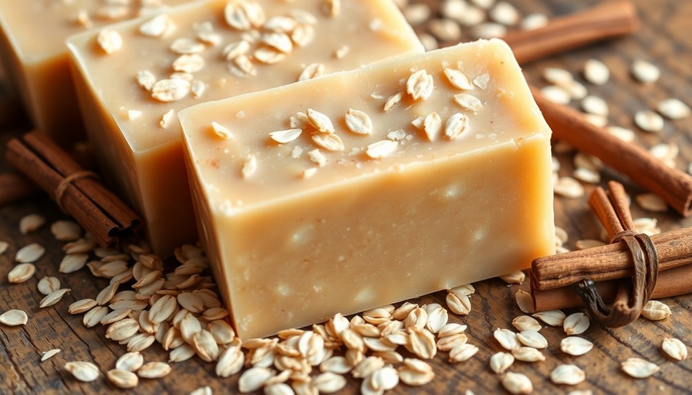warm winter oatmeal soap