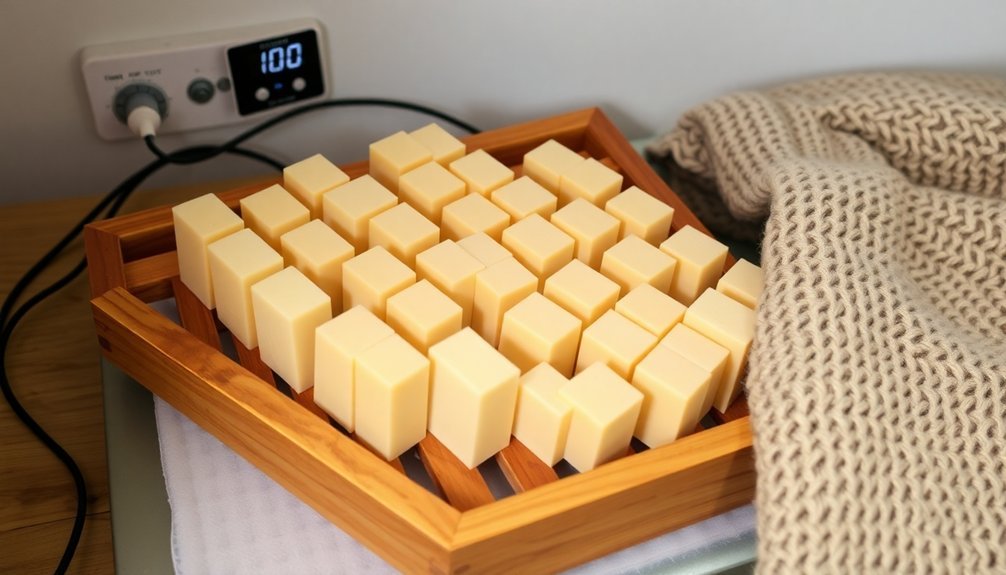 warmth enhances soap curing