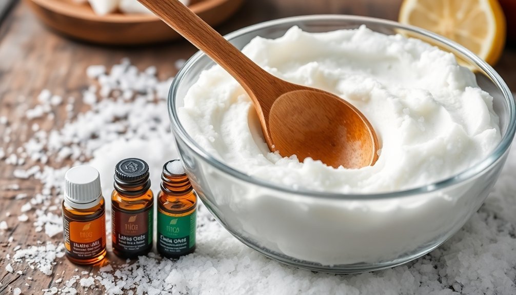 whipped sugar scrub preparation