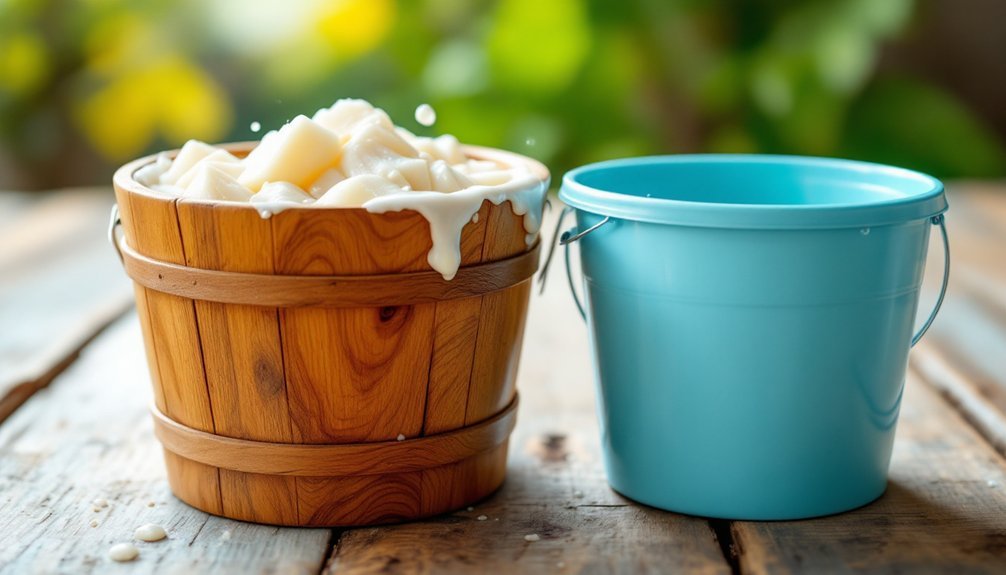 wood vs plastic buckets