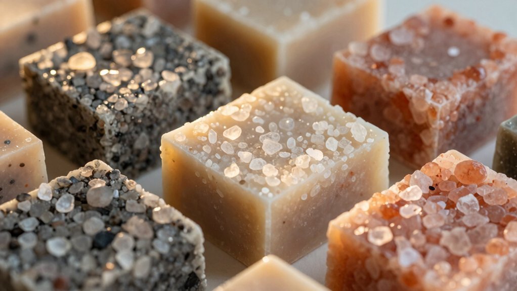 natural sea salts for exfoliating soap bars